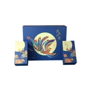 3D Paper Artwork Food Grade Double-Door 4-Piece Mooncake Gift Box for Packaging with STPP