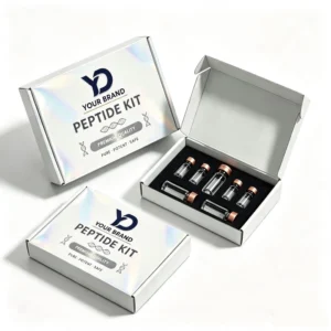 3ml/10ml Combo Peptide Box Set with Custom Insert Tray, Corrugated Self-Locking No-Glue Easy-Fold Shipping Box