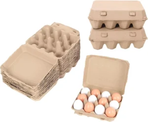 3×4 Style Blank Natural Paper Pulp Egg Cartons with Egg Holder Containers for Fresh Chicken Eggs