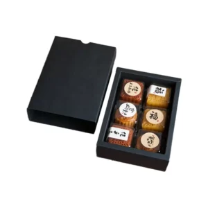 Kotak Laci Kertas untuk Kue Bulan, Kue Kering, Donat, Kemasan Makanan Penutup, Cokelat 4/6-Potong