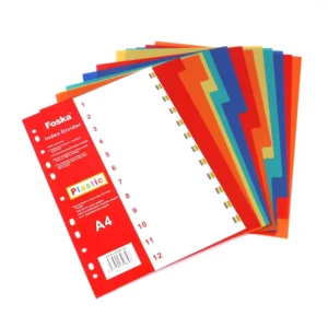5/10/12-Color Binder Dividers for School and Office Documents