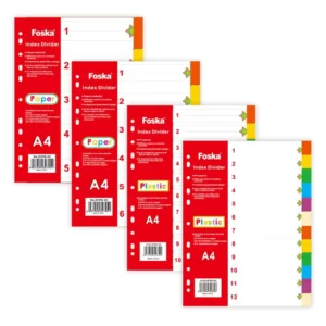 5 6 10 12 Colors A4 Size Thick 180g Paper Binder Index Dividers with Multicolor Big Tab for School Work Homework & Offices