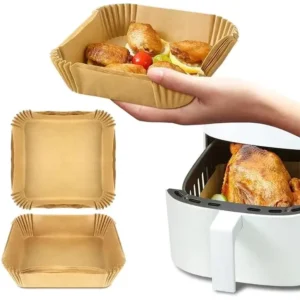 50/100/120pcs 7.9-Inch Disposable Paper Liners for Air Fryer Baking