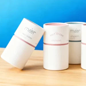 500g Tea and Nutrition Powder Canister with Easy-Peel Lid, Recycled Craft Paper Cardboard