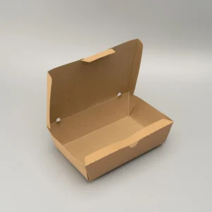 500ml Milieu-vriendelijk Waterdicht Kraftpapier Lunch Voedselcontainer voor Fastfoodrestaurants, Wegwerp