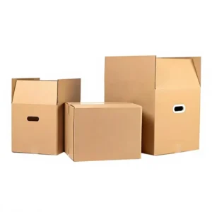 60 x 40 x 50 cm Five-Layer Folding Cardboard Moving Storage Boxes with Handles