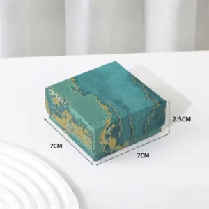 7 x 7 x 2.5 cm Eco-Friendly Handmade Rigid Paper Box