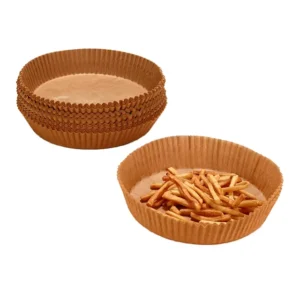 7.9-Inch Disposable Paper Liners for Air Fryer, 100pcs, Baking Parchment for Cake, Snacks, and Bread