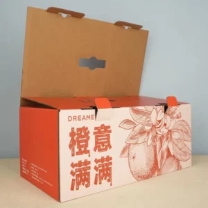 8/16-Orange Corrugated Cardboard Fruit Gift Boxes with Printing