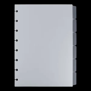 8 Mushroom Hole Index Divider Disc Ring Binder Tab Plate Frosted PP 6 Tabs Page Discbound Inner Paper Spacer Board Sheet