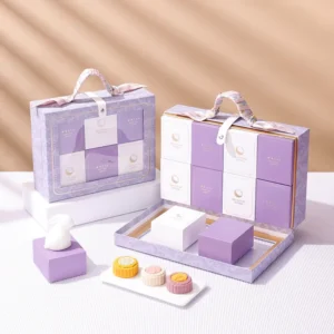 8-Pack Empty Orange Mooncake Food Packaging Gift Boxes