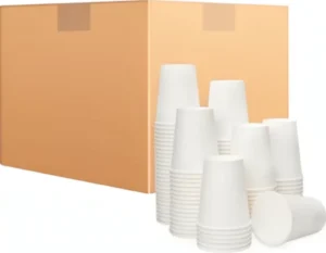 8 oz Disposable Paper Coffee Cups, 500 Pack, for Office Home and Party Use