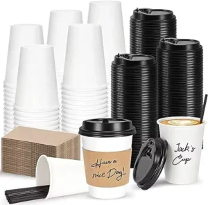 8Oz 12Oz 16Oz 10Oz Coffee Cups Disposable Customized Paper Coffee Cups Double Wall With Lids For Hot Drinks