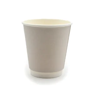 8oz White Disposable Biodegradable Paper Cups for Hot and Cold Coffee, Takeaway, and Party Use