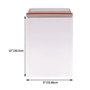 9 x 12 Inch Self-Seal White Cardboard Photo Mailers, Personalized