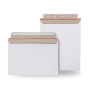 A4 A5 Stay Flat Rigid Mailers White Cardboard Envelopes with Self Adhesive Seal for Shipping Photo Documents Cards Art Prints