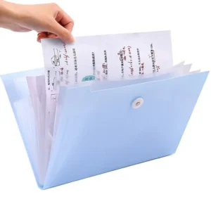 A4 Accordion File Folder, Multi-Layer Plastic Document Bag with Large Capacity