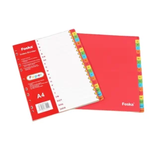 A4 Alphabetic Color Paper Index Divider