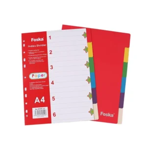 A4 Assorted Color Paper File Index Divider