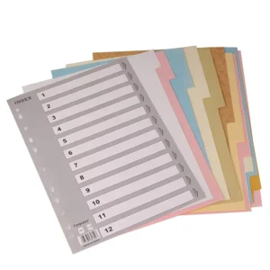 A4 Colorful Leather Paper Number Index Divider