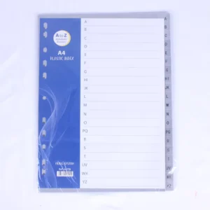 A4/FC 11-Hole Alphabetical PP Index File Folder, A-Z, 20 Tabs, 0.11mm Index Divider