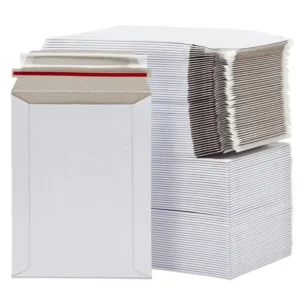 A5 A4 6×9 White Rigid Kraft Paper Mailer Envelopes, Self-Seal, Custom Print
