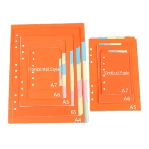 A7/A6/A5/B5/A4 Binder Dividers, 5 Tabs, Paper Loose-Leaf Notebook, Scrapbook, Journal, Planner Inserts