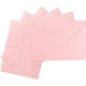 A7 Paper Envelope Jewelry Packaging 5 X 7 Pink Paper Envelopes for Invitation Greeting Cards