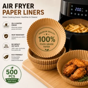 Air Fryer Food-Grade Silicone-Coated Greaseproof Paper Liners