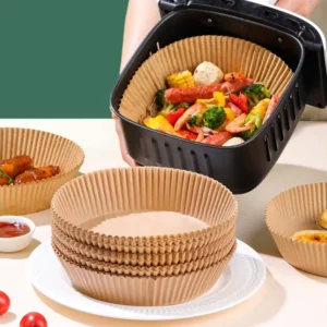 Air Fryer Parchment Paper Liners Custom Non-stick Basket Mat for Frying Pan Dutch Oven Greaseproof Disposable Paper