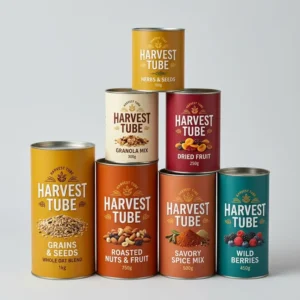 Airtight Sealed Round Paper Tube Canister for Fresh Coffee Bean Storage Custom Roastery Packaging