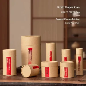All Paper Canisters Multi Spec Uncoated Natural Kraft Paper Airtight Storage Canisters & Paper Tubes