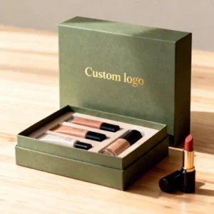 Art Paper Rigid Cosmetic Lid-and-Base Box for Blush Packaging, Custom Size