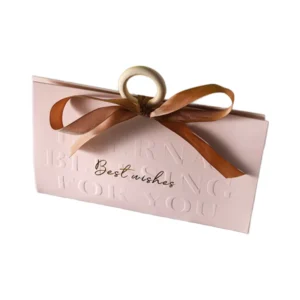 Art Paper Triangle Wedding Gift Box with Lamination and Digital Printing for Candles and Crafts