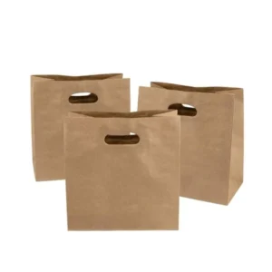 Bag Take Away Food With Out Logo Custom Takeout for Kraft Takeway Fast Shopping Printing Restaurant to Go Takeaway Paper Bags