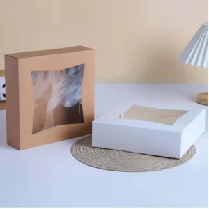 Bakery Display Box Cake Packaging Boxes Ivory Board Cake Box with Window