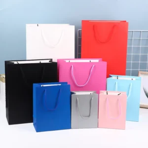 Best-selling Eco-Friendly Biodegradable Recyclable Kraft Paper Bags for Clothing Factory Direct Packaging Solid Color Classic