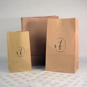Big Size Takeaway Brown Kraft Food Packaging Bakery Bread Paper Bag