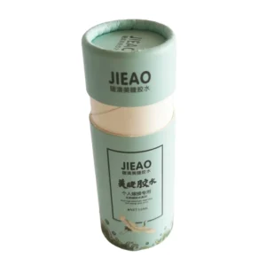 Bio-degradable Spot Uv Tube Paper Box Glossy Lamination Cylindrical Box Cardboard Lid Box