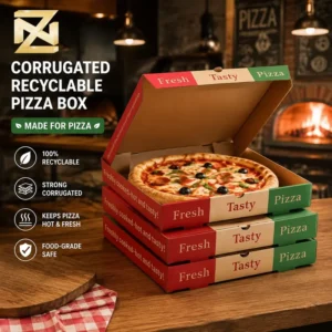 Biodegradable 7/8/9/10/12 Inch Corrugated Cardboard Pizza Packaging Box with Custom Logo