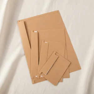 Biodegradable Blank White 200gsm Kraft Paper Shipping Envelope, OEM Printed Logo, 10 Custom Sizes
