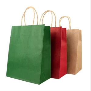 Biodegradable Brown Kraft Paper Gift Shopping Bag with Handle
