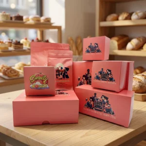 Biodegradable Cardboard Paper Donut Bakery Boxes with Custom Printing