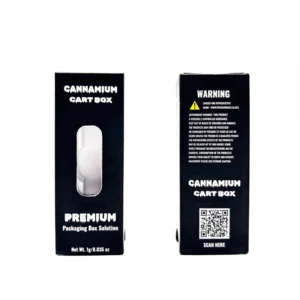 Biodegradable Child-Resistant Oil Pen Paperboard Box, 0.5ml/0.8ml/1ml/2ml, Gold Foil Embossing, Window Display, Custom Logo Button