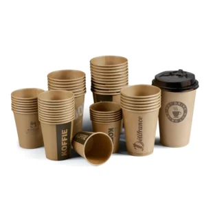 Biodegradable Compostable Custom Logo Eco-Friendly Disposable Kraft Paper Cups