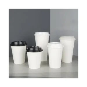 Biodegradable Compostable Recyclable Disposable White Paper Coffee Cup