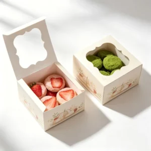 Biodegradable Cookie and Biscuit Bakery Packaging Box with Window