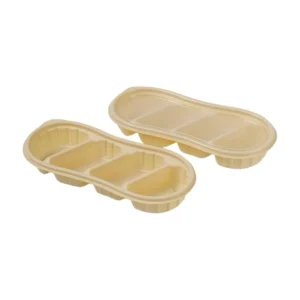 Biodegradable Cornstarch Two-Piece Food Box with Lid
