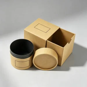 Biodegradable Custom Logo Aromatherapy Candle Drawer Packaging Gift Paper Tube Square and Round Canister Kraft Paper Tube Box