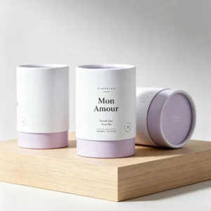 Biodegradable Custom Paper Tubes for Loose Leaf Tea Packaging Food Grade Kraft Tea Canisters with Aluminum Foil Lining